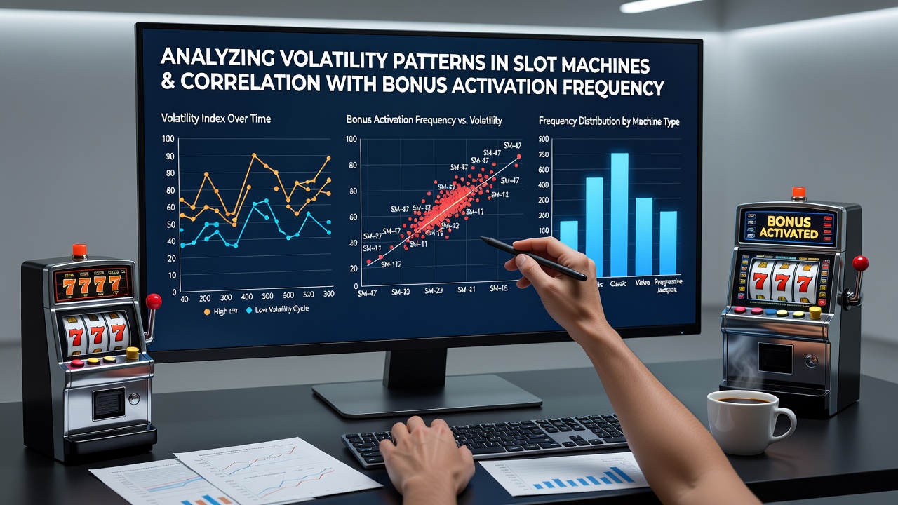 Detailed graphs comparing bonus activation intervals across low, medium, and high volatility slot categories