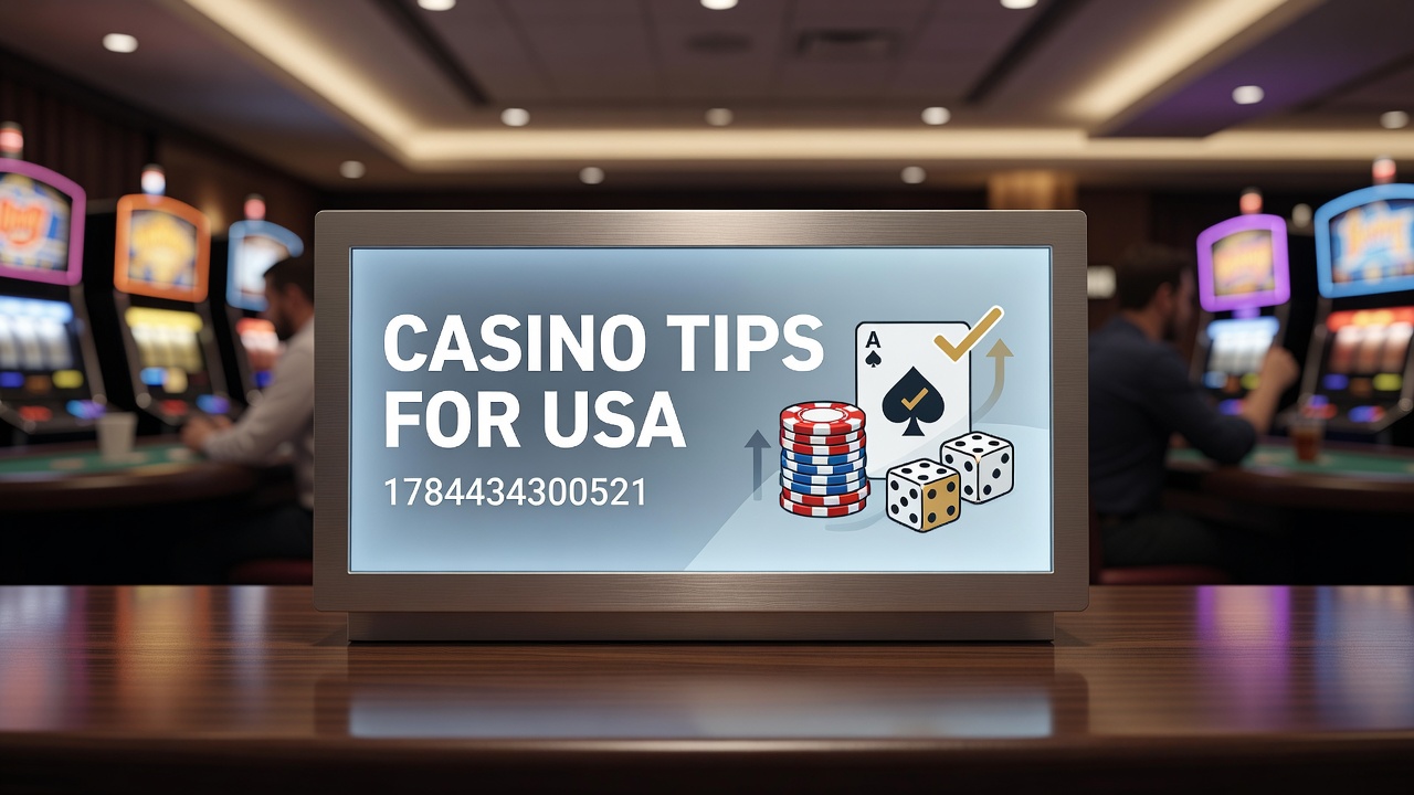 US casino players reviewing game options and bonus terms on mobile devices at a modern gaming venue