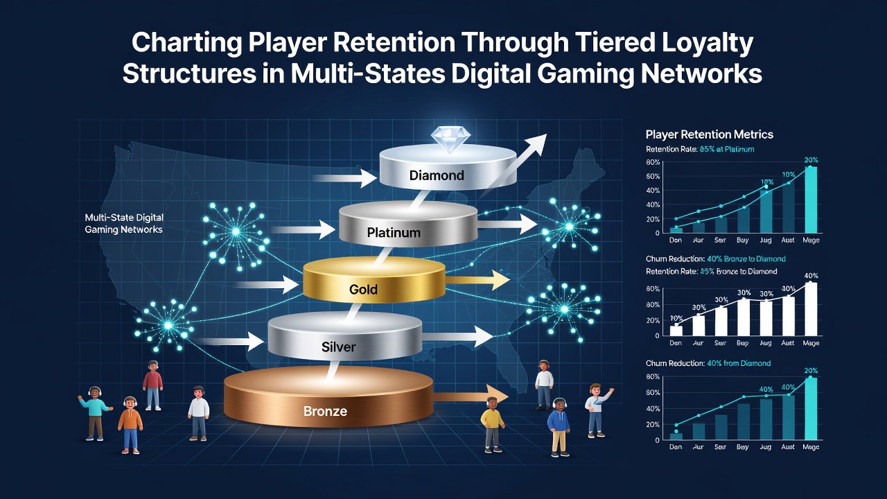 Detailed chart illustrating retention rates across loyalty tiers in multi-state gaming environments