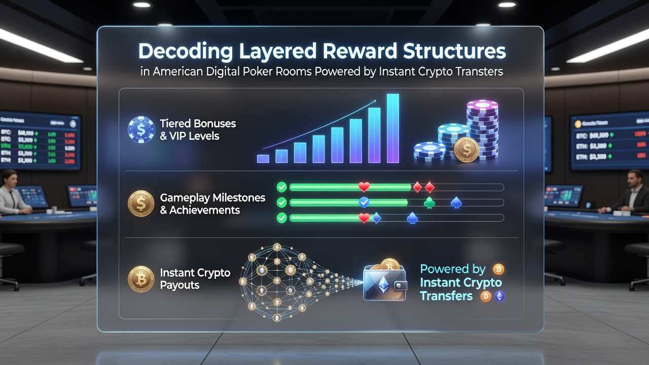 Player dashboard displaying real-time crypto deposit confirmation and accumulating reward points