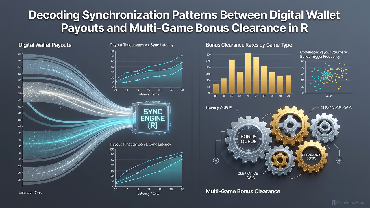Analytics dashboard illustrating payout synchronization metrics and bonus clearance rates across poker game variants in licensed environments