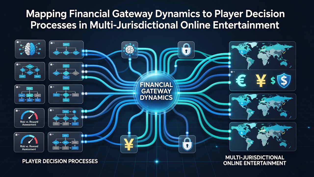 Flowchart illustrating player choices mapped against financial gateway options in global entertainment networks