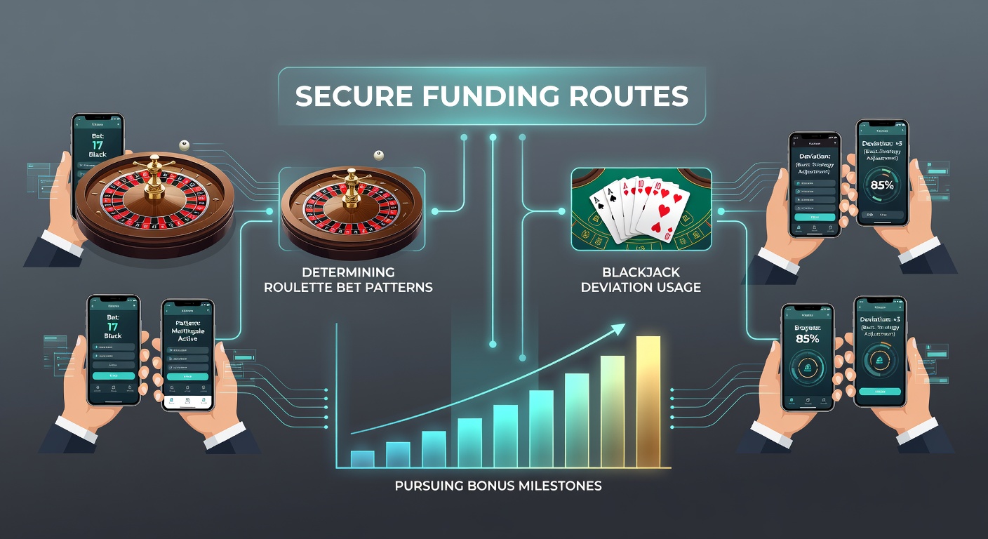 Mobile casino players using secure funding methods to access roulette and blackjack games on smartphones