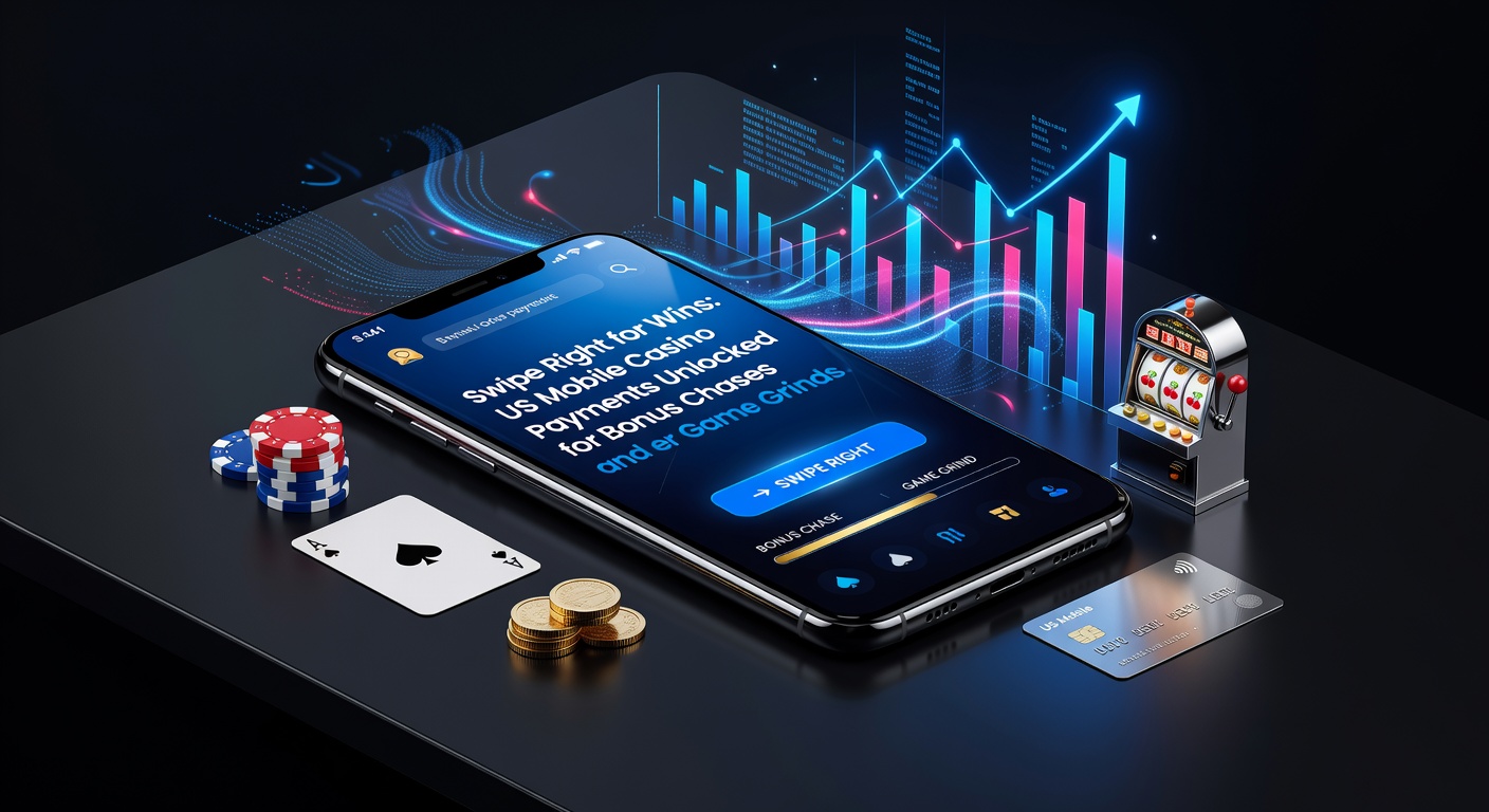 Smartphone displaying a mobile casino app with a swipe gesture unlocking instant payment options for slots and bonuses