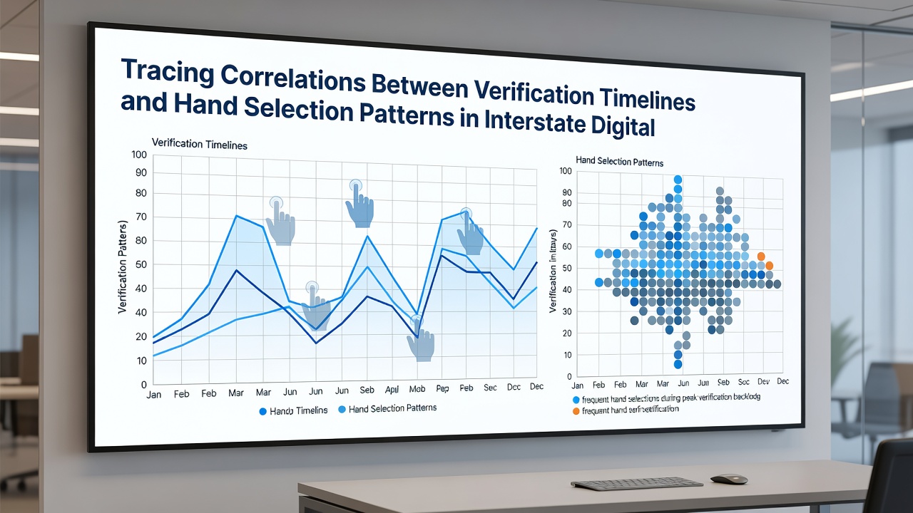 Analytics dashboard displaying hand selection trends plotted against verification completion times