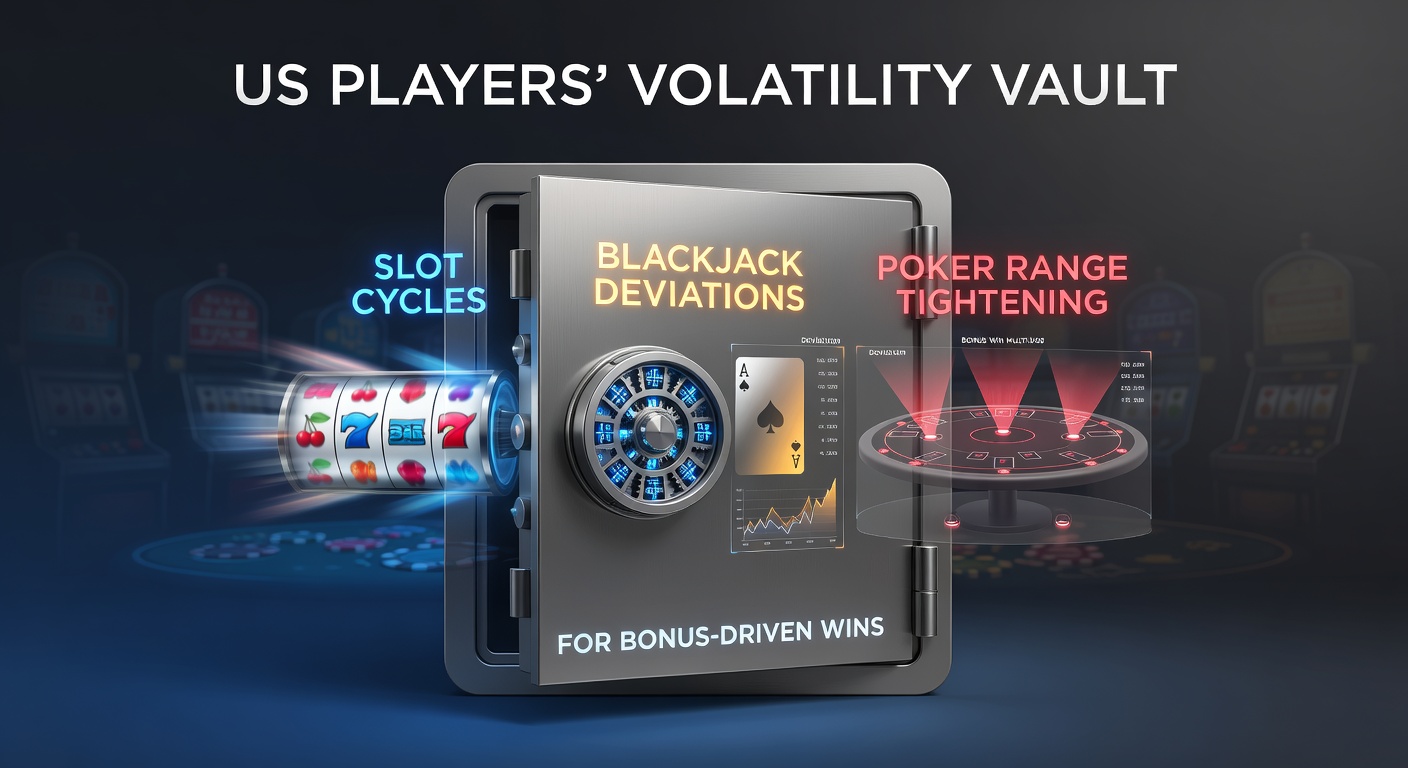 Dynamic slot machine display showing high-volatility cycles with bonus features activating amid colorful reels and jackpot counters